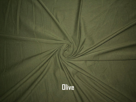 Cotton Spandex Jersey Fabric-Olive Solid Color-CSJC04-Sold by the Bulk