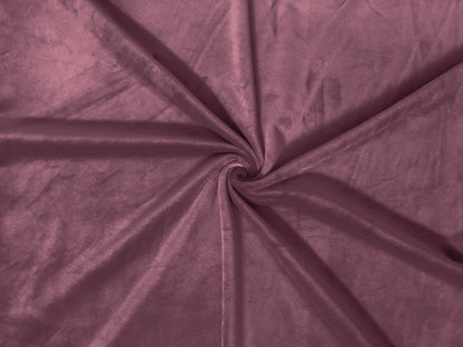 Micro Velour Knit – Plum – Ultra-Soft Peach-Skin Plush, Low-Sheen Luxe, 4-Way Stretch, 65" Extra-Wide – Sold by the Yard (MCVC04)