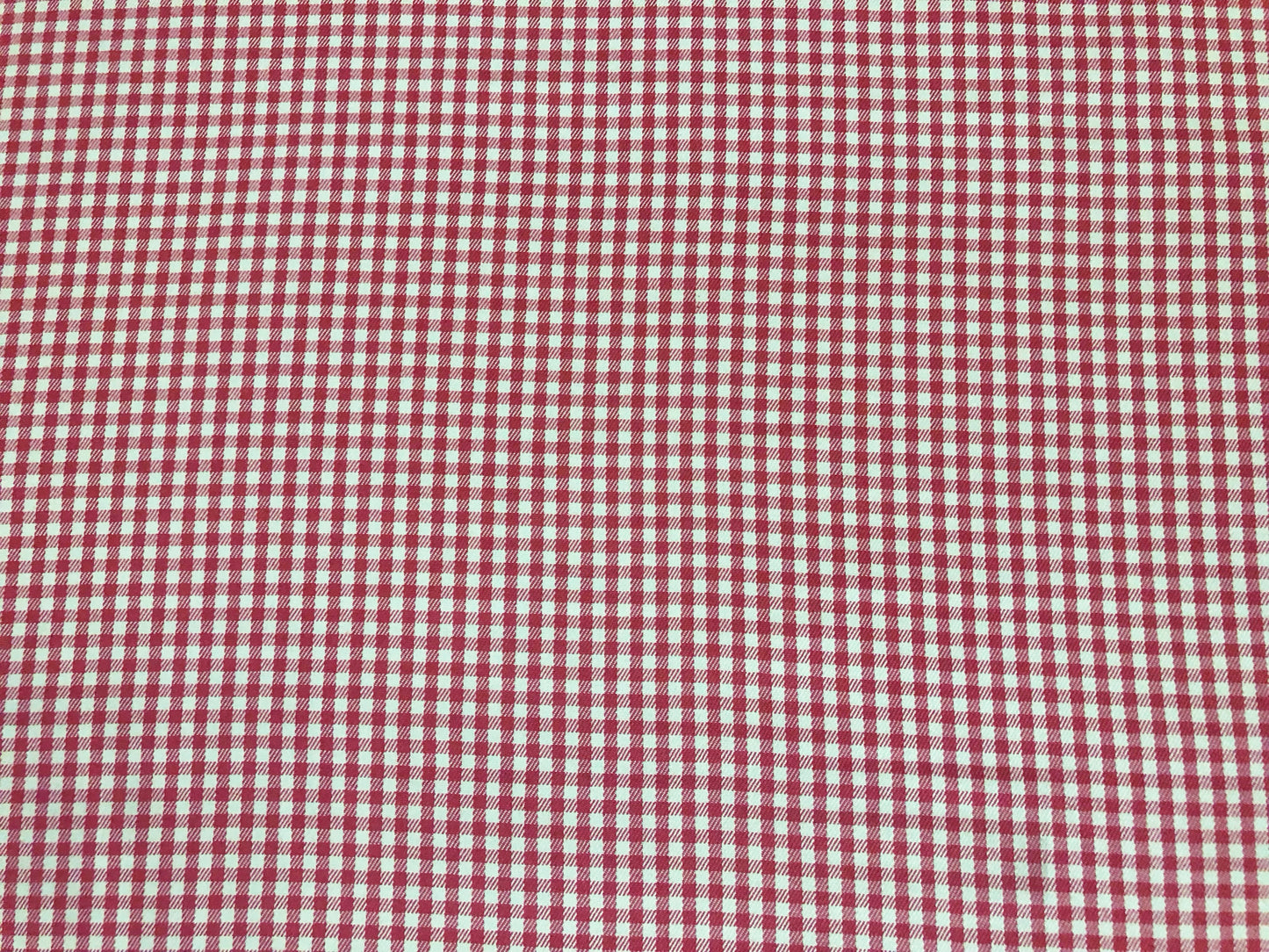 Buttery Rayon Gabardine – Cranberry Red Gingham Windowpane – Smooth Twill, No Stretch, 180 GSM, 58" Wide – By the Yard (GBRPR01)