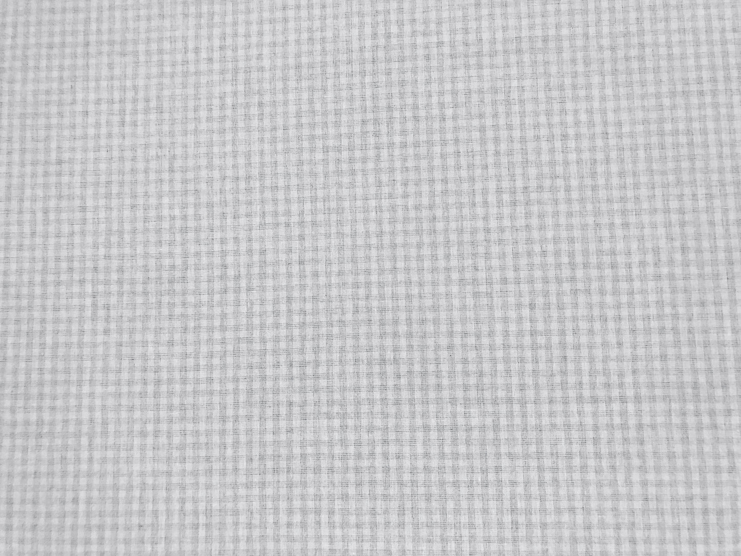 Poly/Cotton Woven – Silver Mist Micro Gingham – No Stretch, 180 GSM, 58" Wide – By the Yard (PCWPR01)