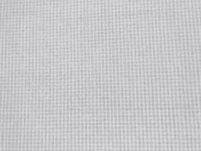 Poly/Cotton Woven – Silver Mist Micro Gingham – No Stretch, 180 GSM, 58" Wide – By the Yard (PCWPR01)