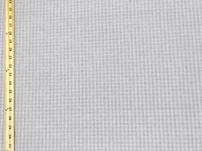 Poly/Cotton Woven – Silver Mist Micro Gingham – No Stretch, 180 GSM, 58" Wide – By the Yard (PCWPR01)