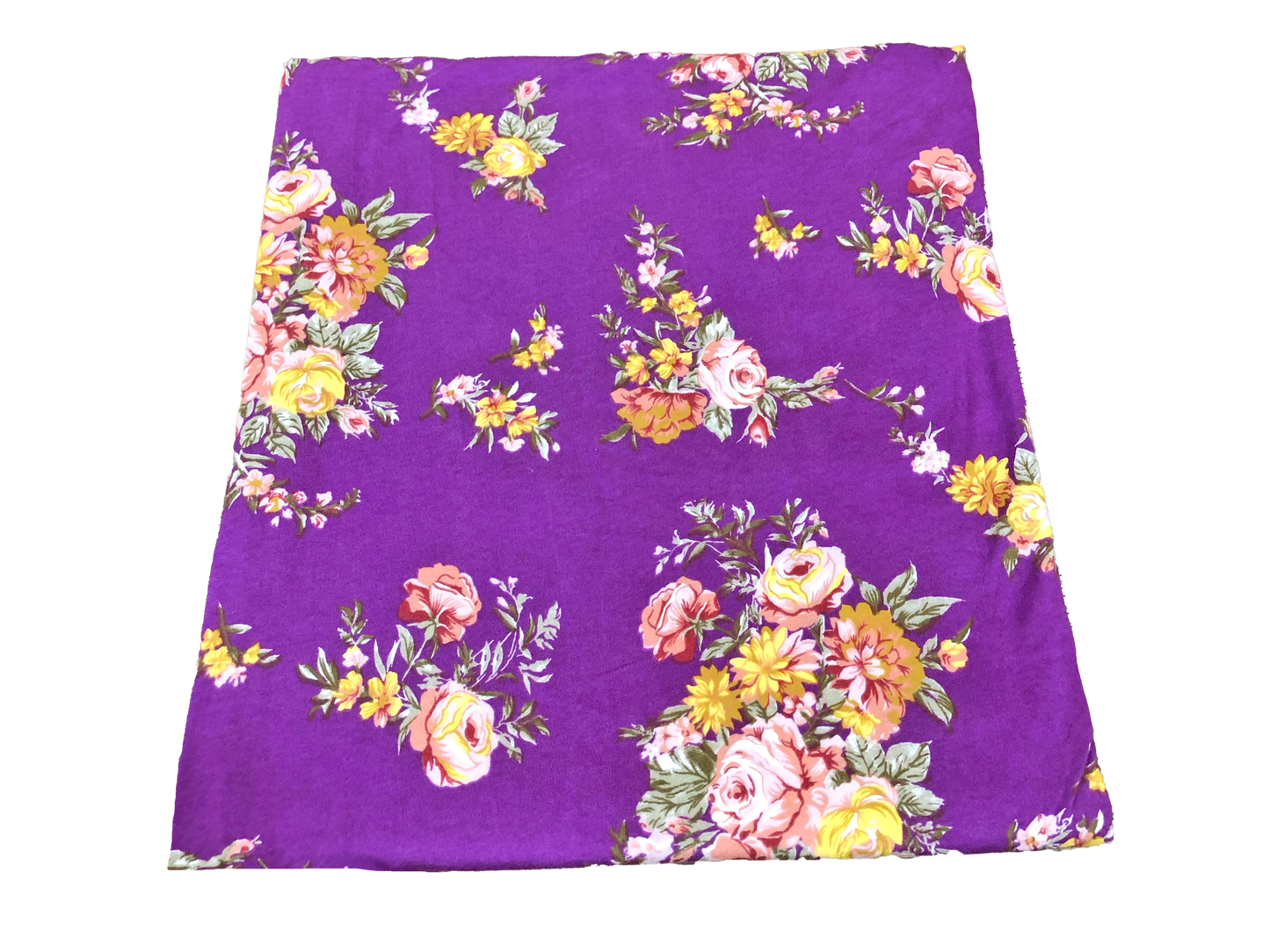 Premium Poly Rayon Spandex — Purple Bouquet Toss Floral — 2-Way Stretch, 190 GSM, 58" Wide — By the Yard (PRSXPR016)