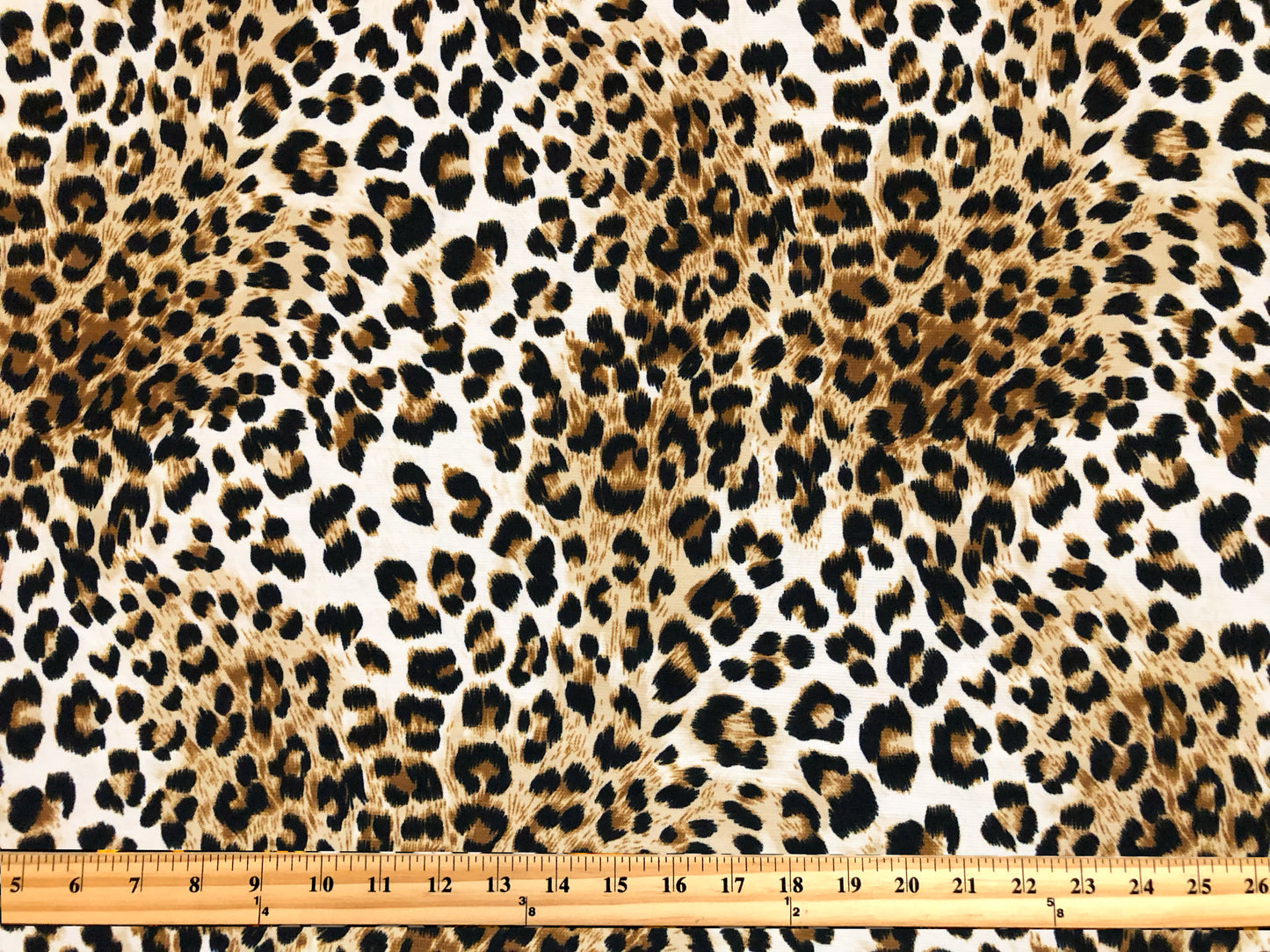 Premium Ponte Fabric — Classic Leopard Swirl — Animal Print — 230 GSM, 2-Way Stretch, 58" Wide — By the Yard (PRMPR02)