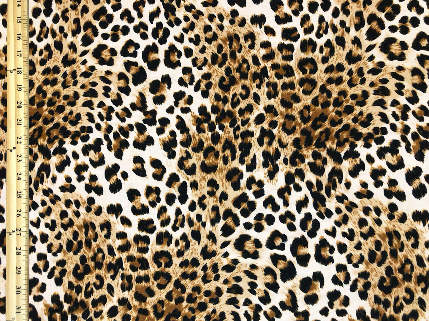 Premium Ponte Fabric — Classic Leopard Swirl — Animal Print — 230 GSM, 2-Way Stretch, 58" Wide — By the Yard (PRMPR02)
