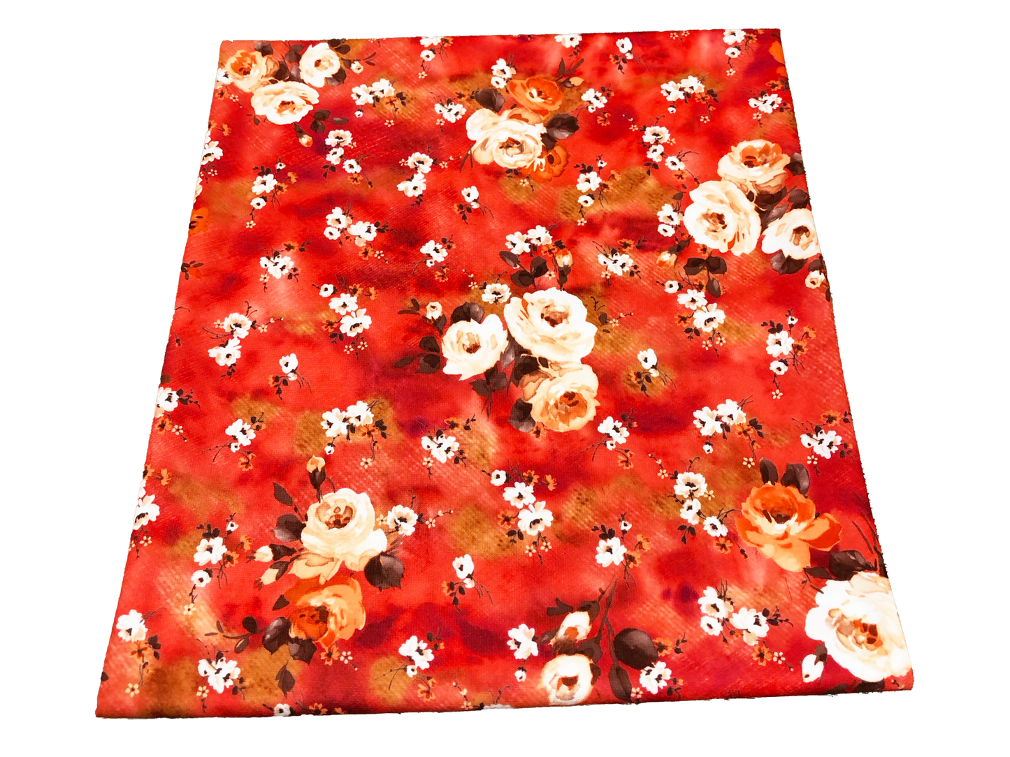 Premium Ponte Fabric — Fiery Red/Orange Rose Toss — 230 GSM Poly/Rayon/Spandex, 58" Wide — By the Yard (PRMPR01)