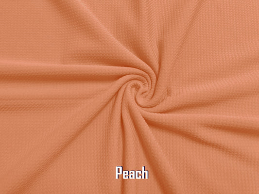 Bullet Textured Knit Fabric-Peach Solid Color-BKSC0021-Sold by the Bulk