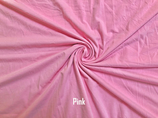 Cotton Spandex Jersey Fabric-Pink Solid Color-CSJC08-Sold by the Bulk