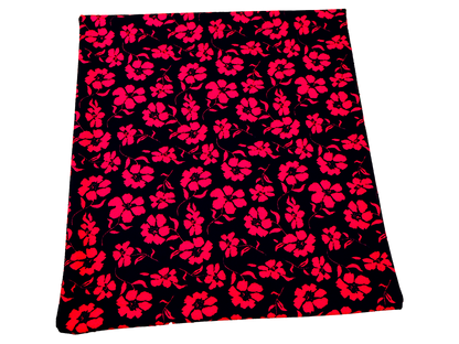 Liverpool Knit Fabric – Black/Red Poppy Floral – 4 Way Stretch, 58” Wide, 200 GSM, By the Yard (LVPR365)