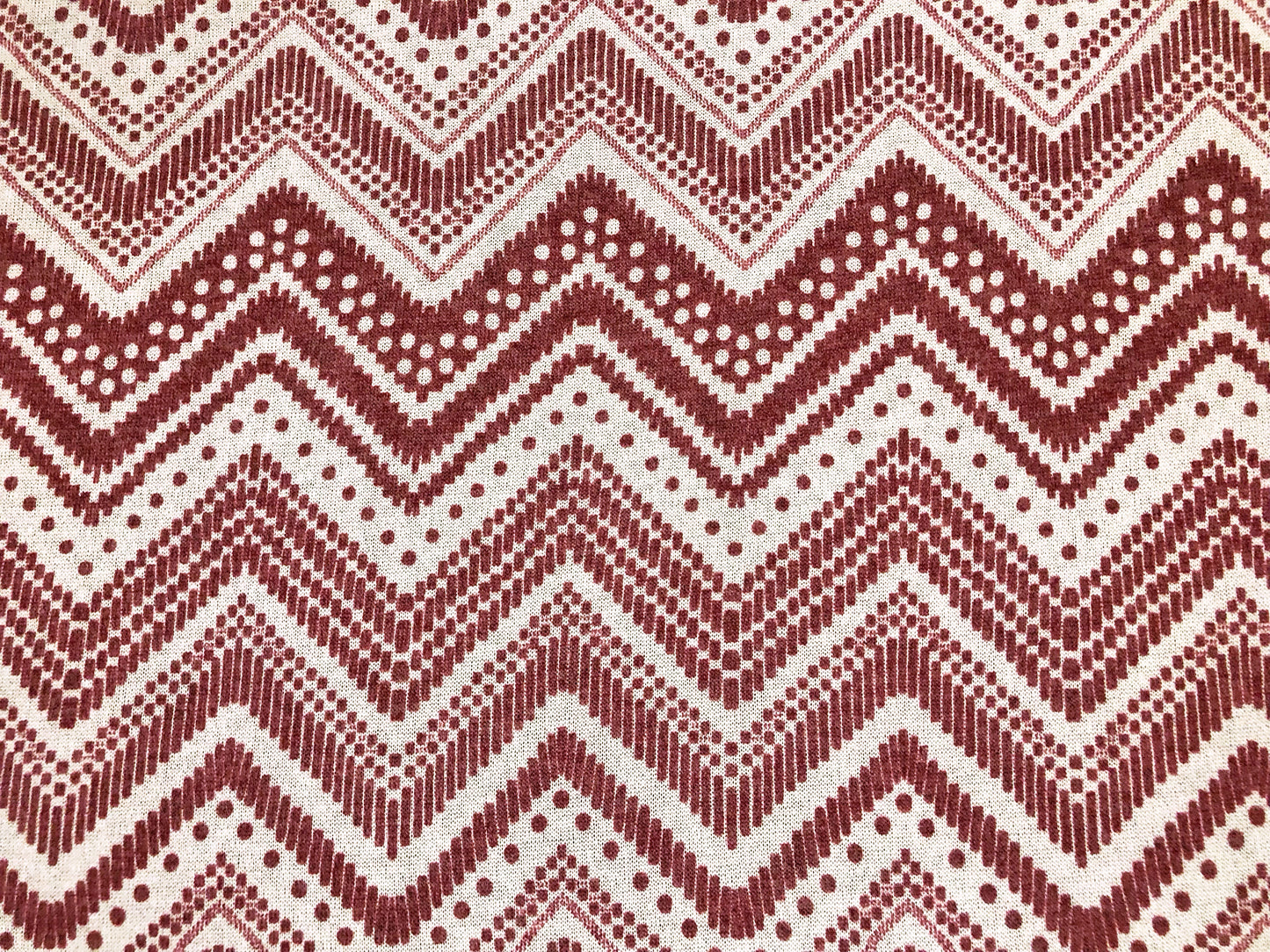 Premium Hacci Fabric – Rustic Dot Chevron, 4 Way Stretch, 58” Wide – By the Yard (HSPR029)