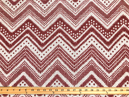 Premium Hacci Fabric – Rustic Dot Chevron, 4 Way Stretch, 58” Wide – By the Yard (HSPR029)