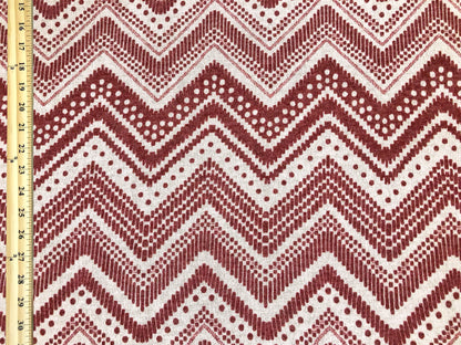 Premium Hacci Fabric – Rustic Dot Chevron, 4 Way Stretch, 58” Wide – By the Yard (HSPR029)