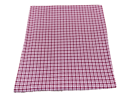 Premium Cotton Spandex Jersey Knit Fabric – Red Windowpane Plaid – 4 Way Stretch, 58” Wide – By the Yard (8CSPXPR03)