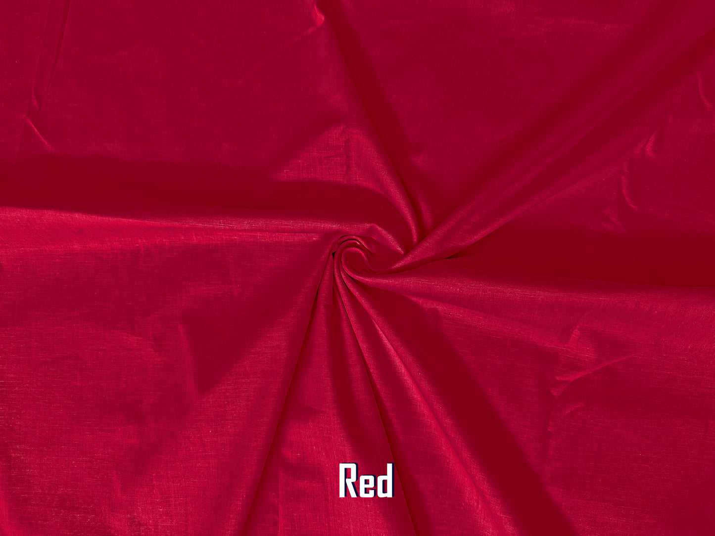 Woven Cotton Poplin Fabric-Red Solid Color-WnCP007-Sold by the Bulk