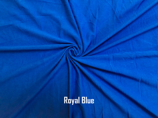 Cotton Spandex Jersey Fabric-Royal Blue Solid Color-CSJC06-Sold by the Bulk