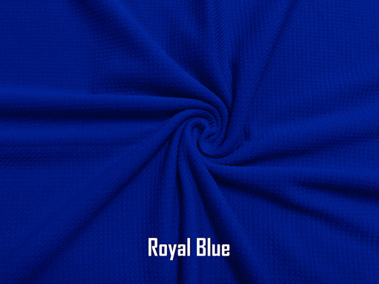 Bullet Textured Knit Fabric-Royal Blue Solid Color-BKSC003-Sold by the Bulk