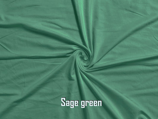 Cotton Spandex Jersey Fabric-Sage Green Solid Color-CSJC026-Sold by the Bulk