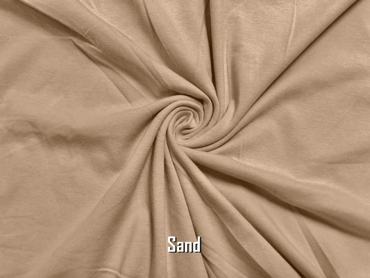 Cotton Spandex Jersey Fabric-Sand Solid Color-CSJC017-Sold by the Bulk