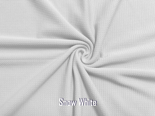 Bullet Textured Knit Fabric-Snow White Solid Color-BKSC004-Sold by the Bulk