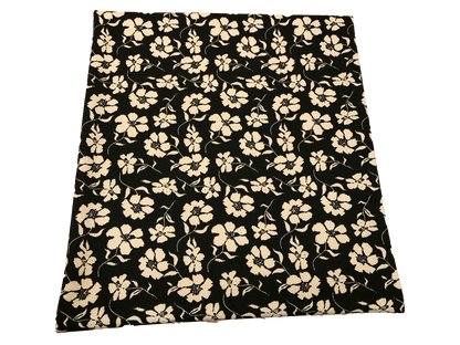 Liverpool Knit Fabric – Black/Taupe Poppy Floral – 4 Way Stretch, 58” Wide, 200 GSM, By the Yard (LVPR366)