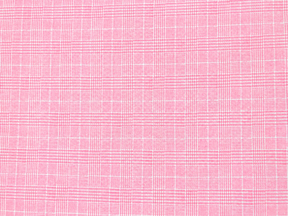 Techno Crepe Knit - Pink Glen Plaid — 4-Way Stretch, 240 GSM, 56" Wide, Wrinkle-Resistant Matte - Sold by the Yard (TCRP077)