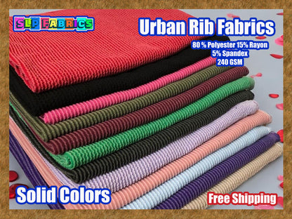 Urban Rib Fabric-Solid Colors Collection-Sold by the Yard