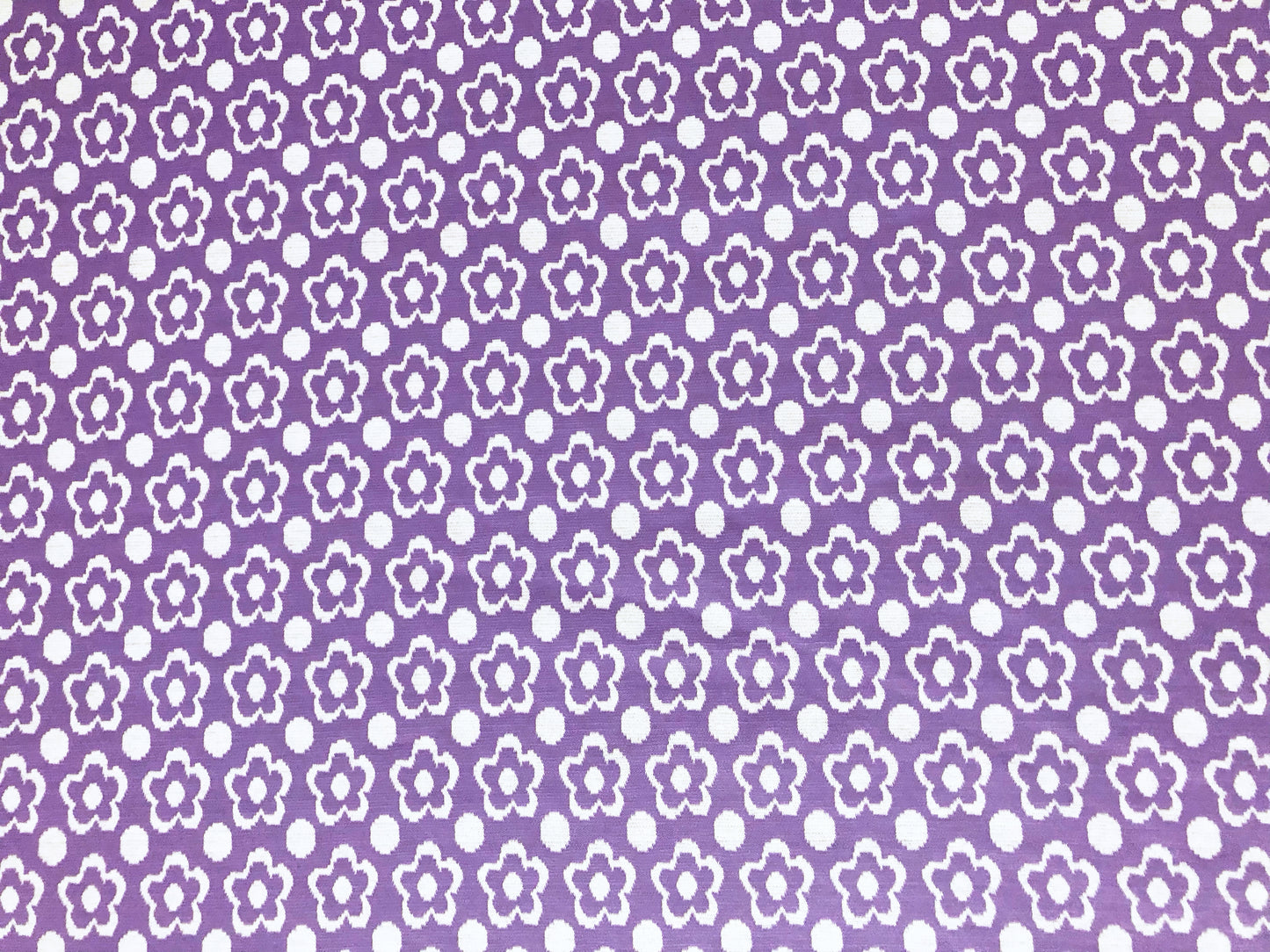 Jacquard Knit Fabric – Violet Daisy Dot – 2-Way Stretch, 240 GSM, 58" Wide – Sold by the Yard (JQKPR03)