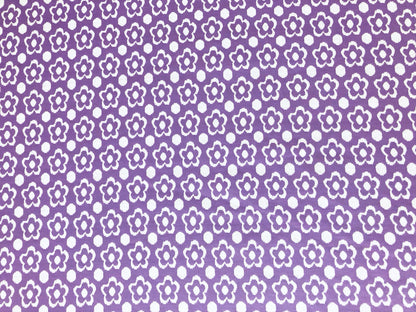 Jacquard Knit Fabric – Violet Daisy Dot – 2-Way Stretch, 240 GSM, 58" Wide – Sold by the Yard (JQKPR03)