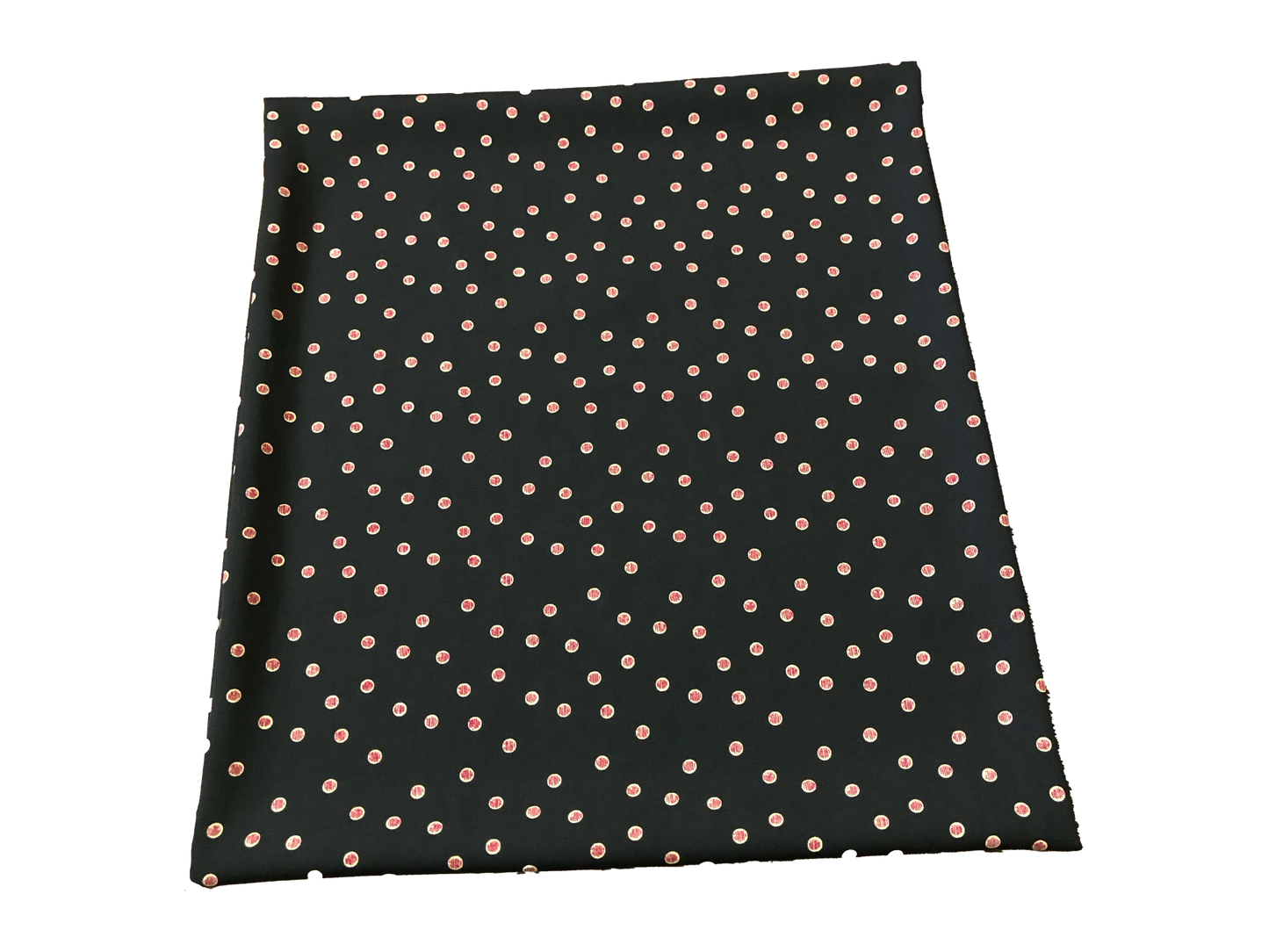 Wool Peach Fabric – Midnight Cherry Pin Dots – 100% Polyester, No Stretch, 58" Wide – By the Yard (WPPR08)