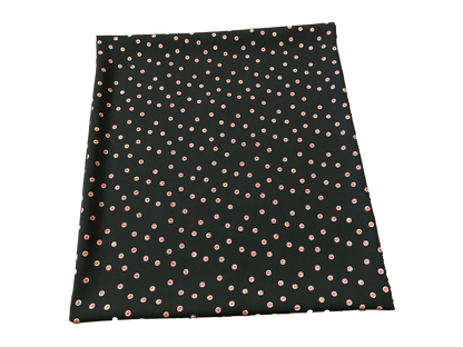 Wool Peach Fabric – Midnight Cherry Pin Dots – 100% Polyester, No Stretch, 58" Wide – By the Yard (WPPR08)