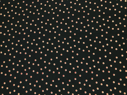 Wool Peach Fabric – Midnight Cherry Pin Dots – 100% Polyester, No Stretch, 58" Wide – By the Yard (WPPR08)