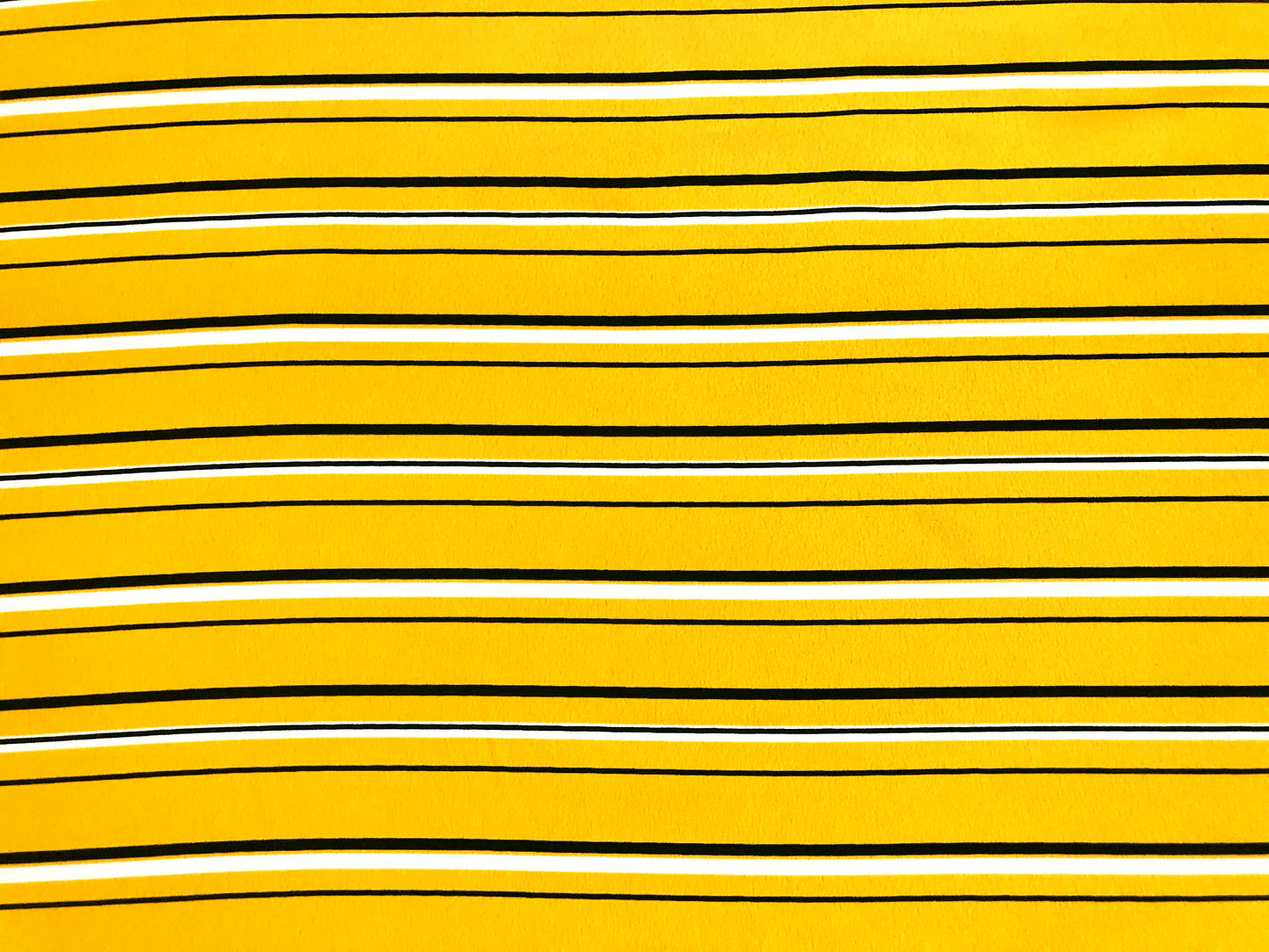 Wool Peach Fabric – Mustard Stripe (Mustard/White/Black) – No Stretch, 56" Wide – Sold by the Yard (WPPR06)
