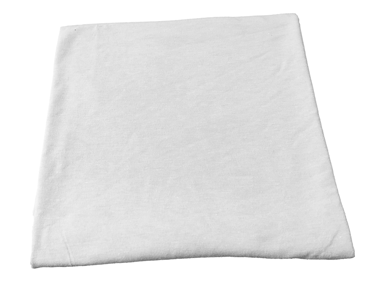 Premium French Terry Knit Fabric — White Solid — Soft Loopback, 2-Way Stretch, 58" Wide, 210 GSM — Sold by the Yard (210FTSC01)