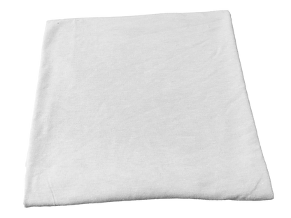 Premium French Terry Knit Fabric — White Solid — Soft Loopback, 2-Way Stretch, 58" Wide, 210 GSM — Sold by the Yard (210FTSC01)