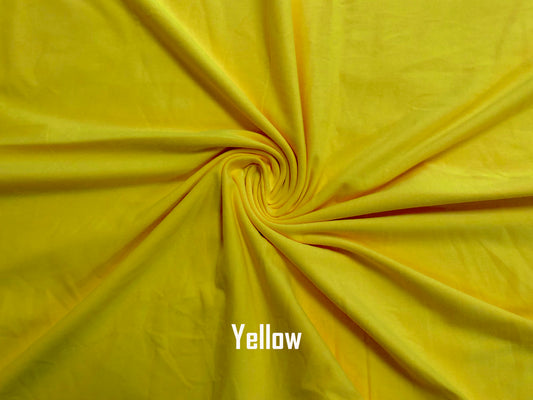 Cotton Spandex Jersey Fabric-Yellow Solid Color-CSJC015-Sold by the Bulk