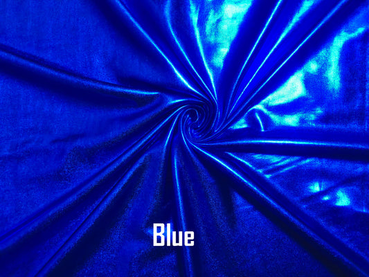 Intense Cobalt Blue PU Vinyl — Wet-Look Shine, 2-Way Stretch | 58″ Wide | 95% Polyester / 5% Spandex | By the Yard (PUVMC04)