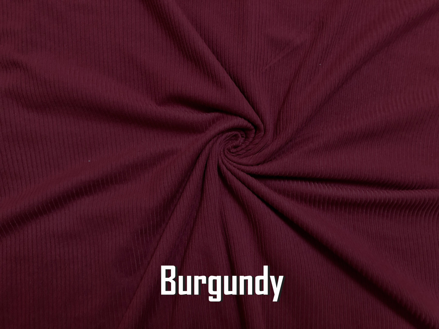 Solid Burgundy Poly Spandex 4 Way Stretch 8x3 Rib Knit