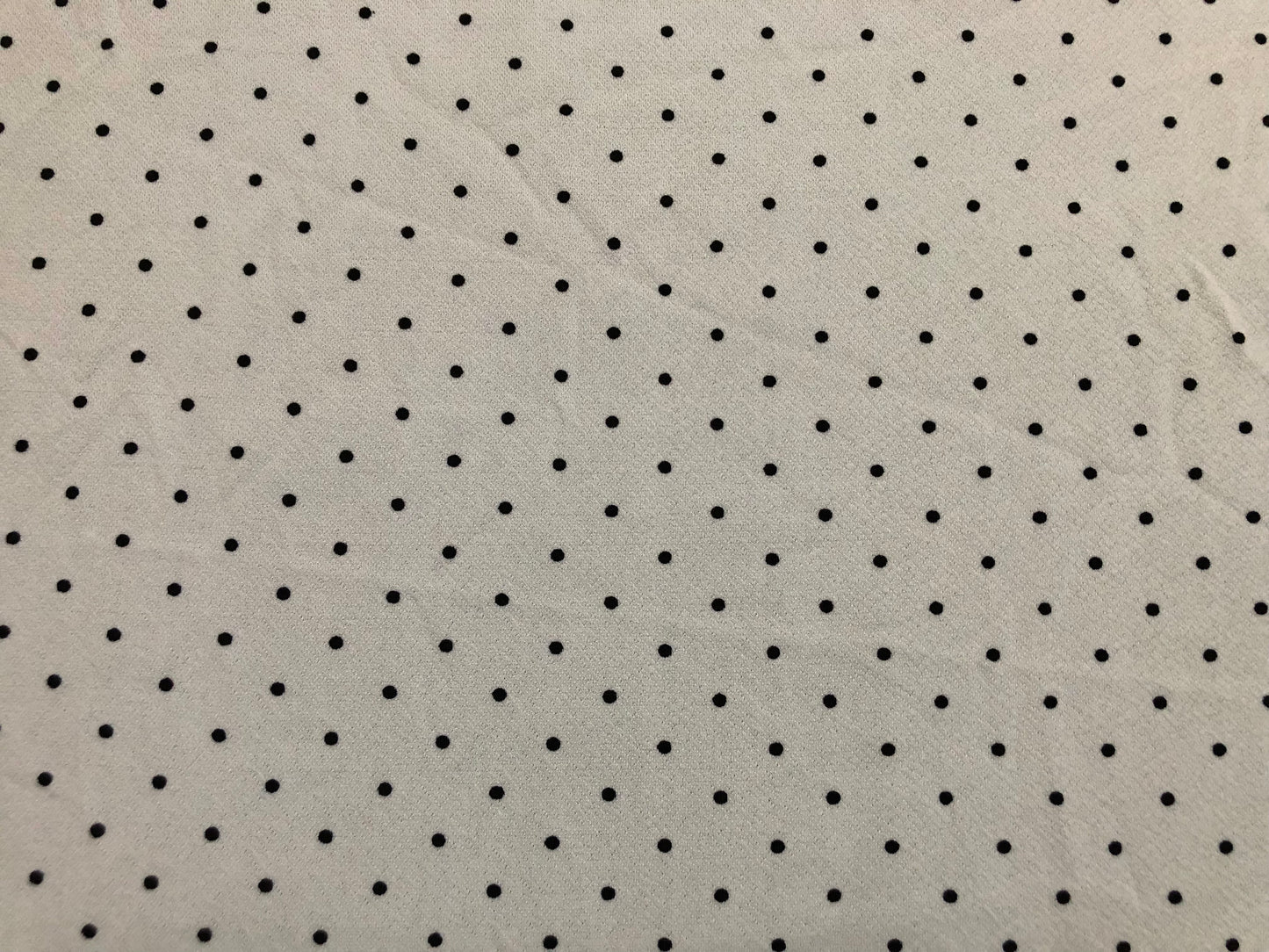 Ivory Black Polka Dots Liverpool Print Fabric