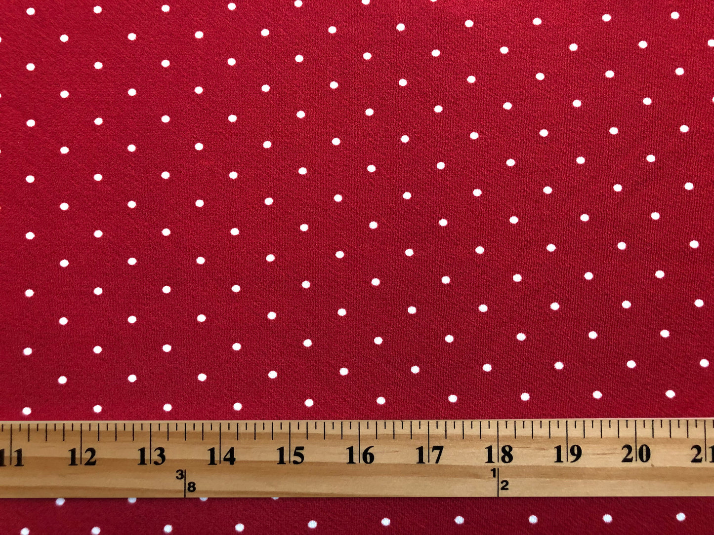 Red White Polka Dots Liverpool Print Fabric