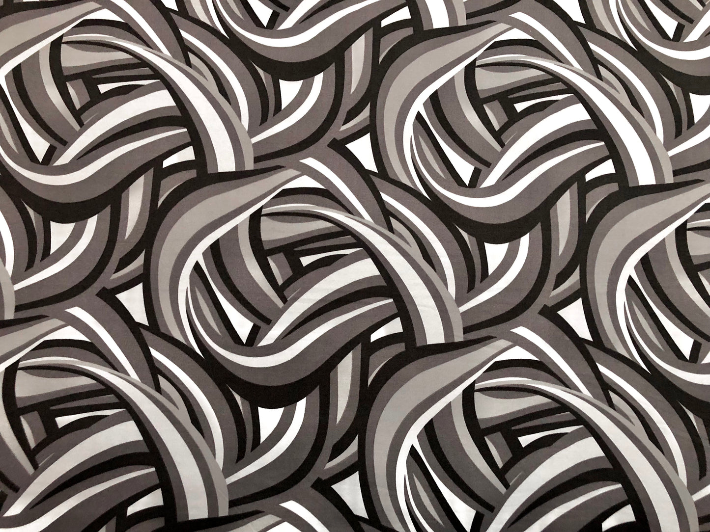 DTY Brushed Fabric-Charcoal White Gray Graffiti-DTYBPR425-Sold by the Yard-Jersey Fabric