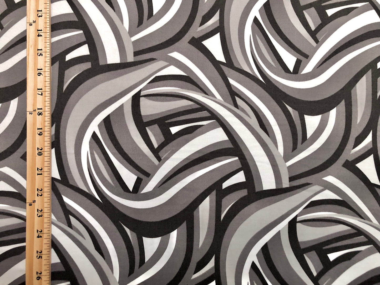 DTY Brushed Fabric-Charcoal White Gray Graffiti-DTYBPR425-Sold by the Yard-Jersey Fabric