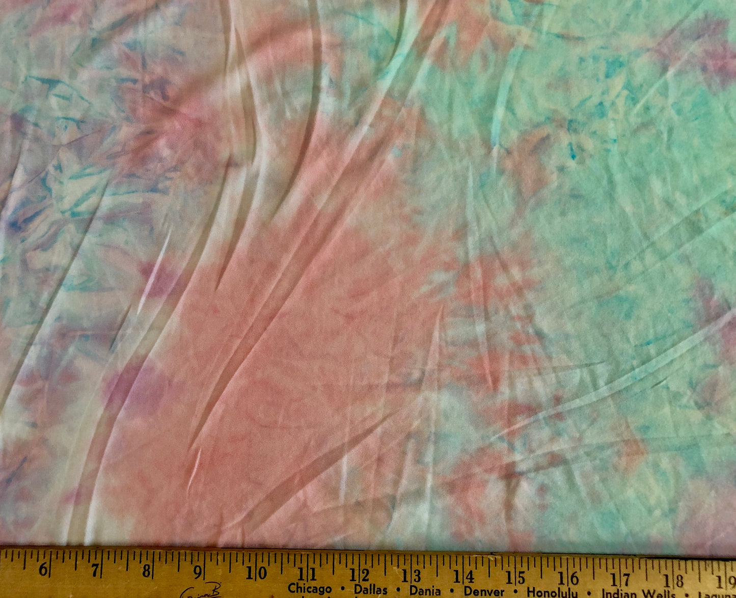 Mauve Mint Lavender DTY Double Sided Brushed Tie Dye Print Fabric