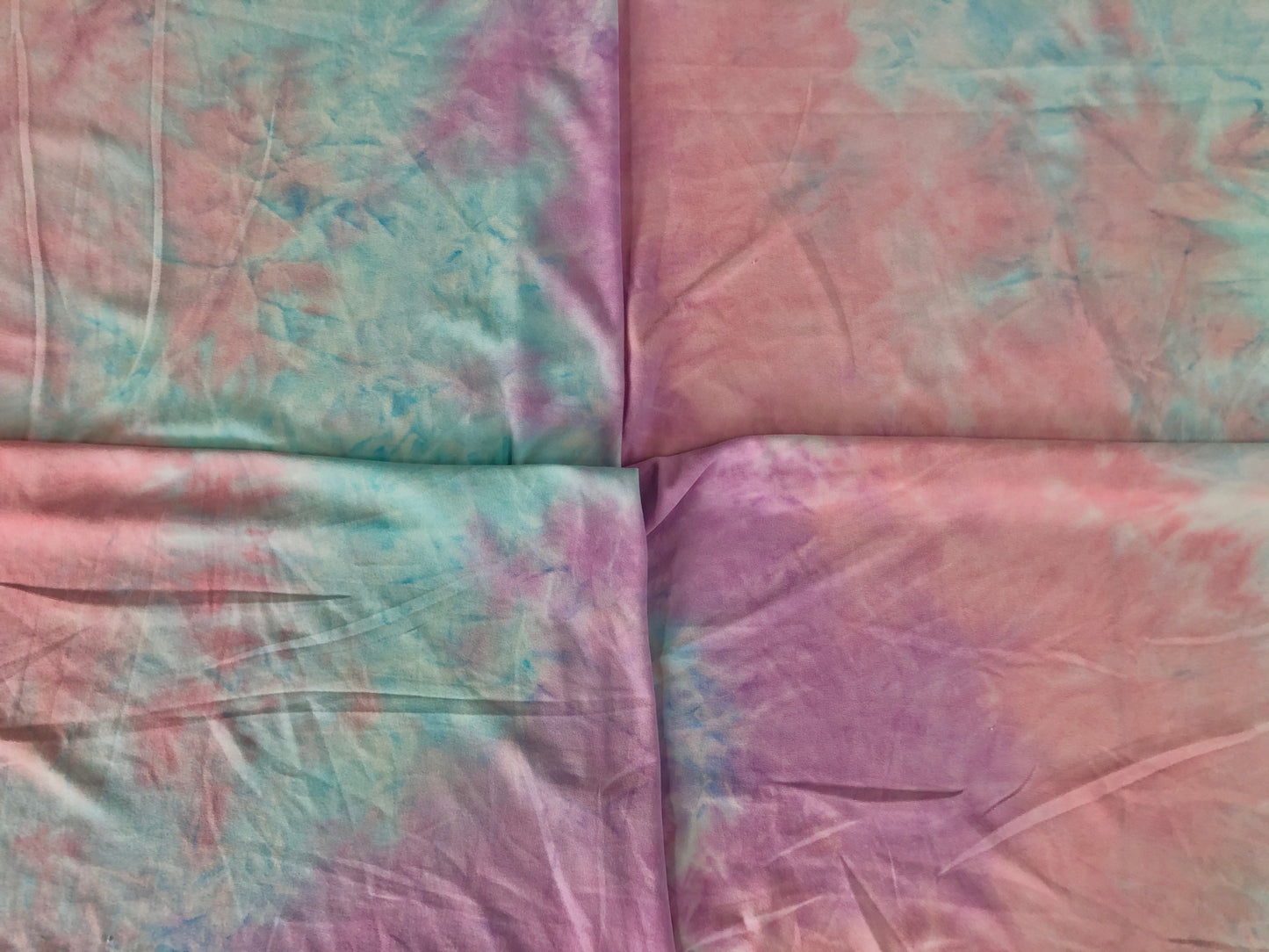 Mauve Mint Lavender DTY Double Sided Brushed Tie Dye Print Fabric