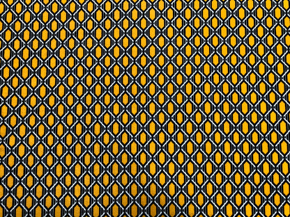 Yellow Black White Diamonds Liverpool Print Fabric