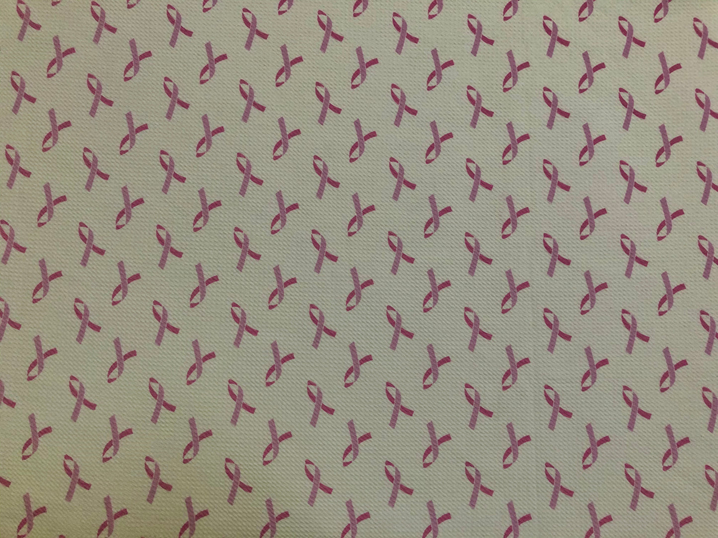Bullet Knit Printed Fabric-Ivory Mauve Lavender Ribbons-BPR145-Sold by the Yard