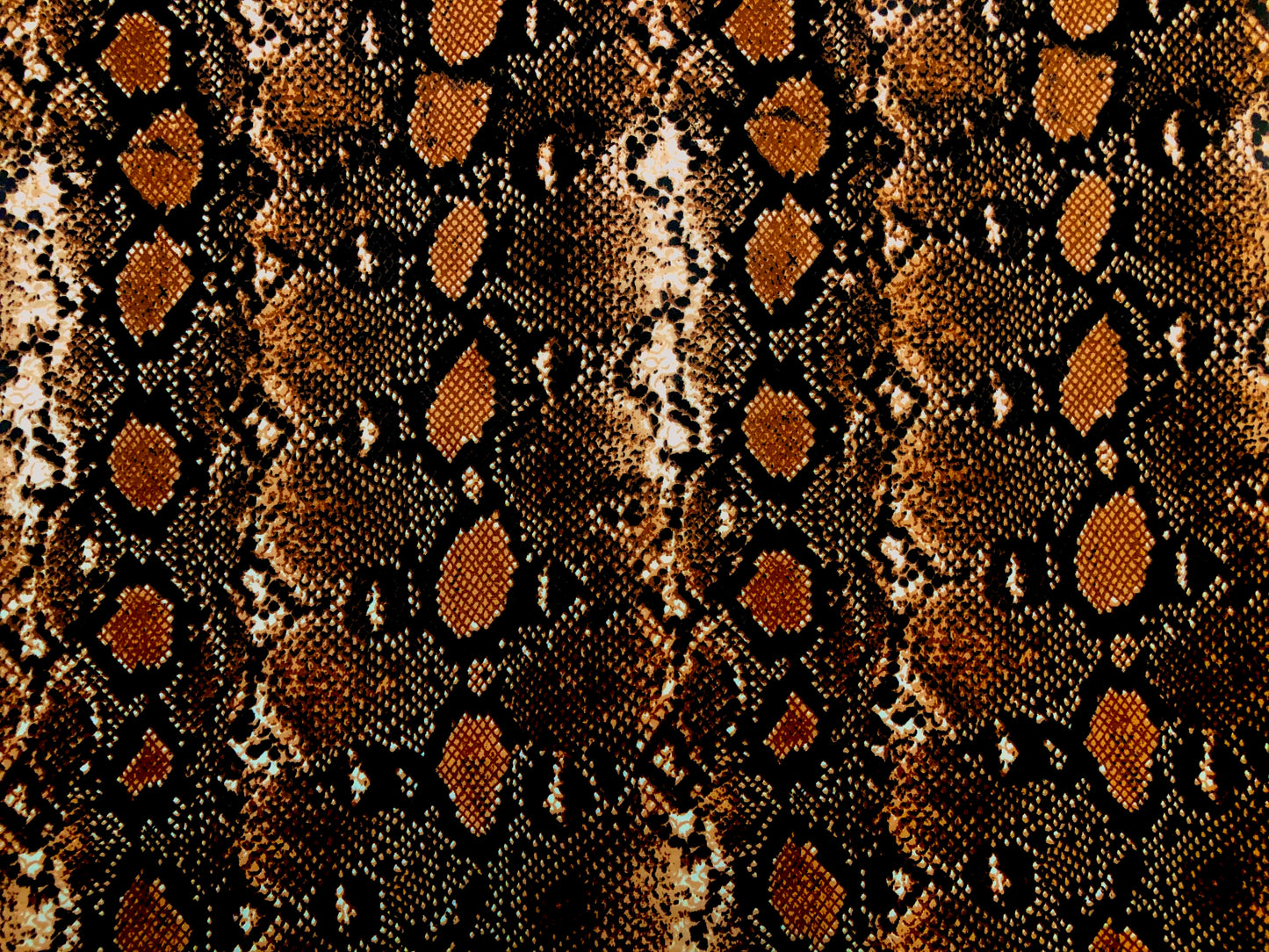 Copper Black Rattle Snake Skin Scuba Techno Fabric