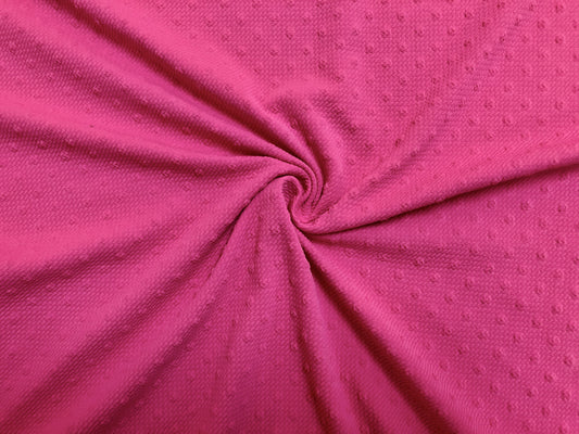 Bullet Knit Fabric- Hot Pink Solid Color, Embossed Fabric,  56″ Wide, Sold by the Yard (BPR156)