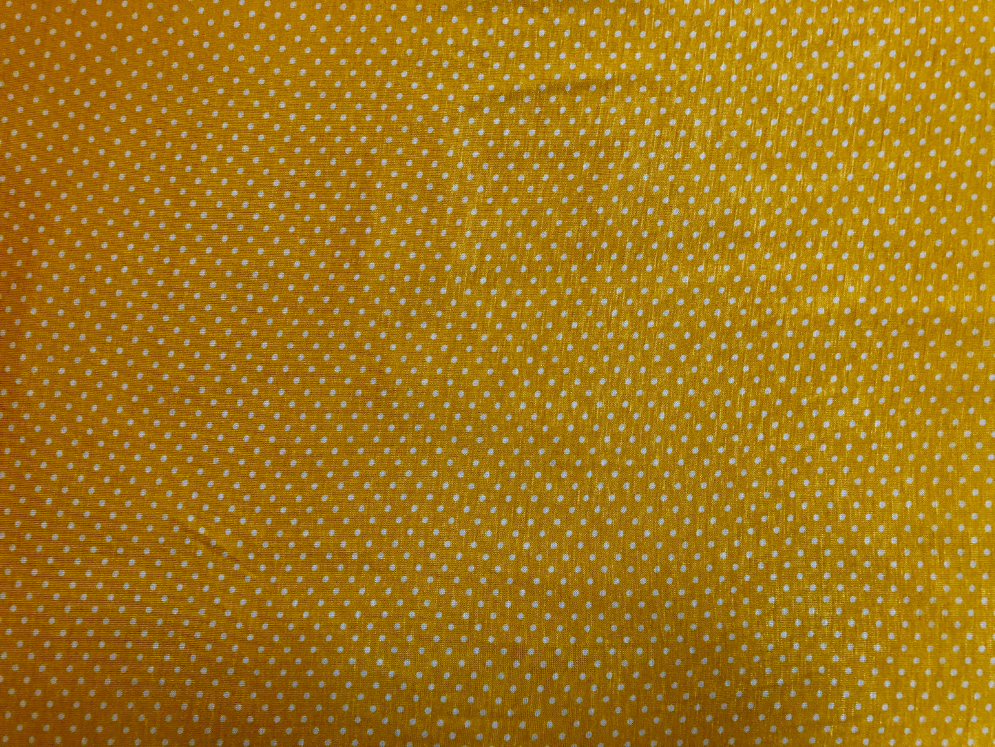 Mustard Small White Polka Dots Dty Non-Brushed Print Fabric