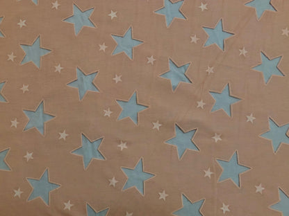 Melon Hollow Stars Rayon Spandex Fabric