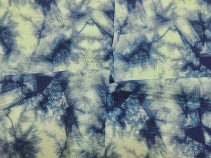 Bullet Knit Printed Fabric-Navy Blue Gray Splashed Tie Dye-BTDPR08-Sold by the Yard